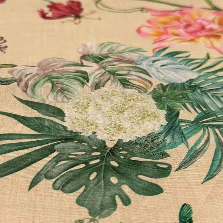 Cây hoa pha trộn vải bông và vải lanh
