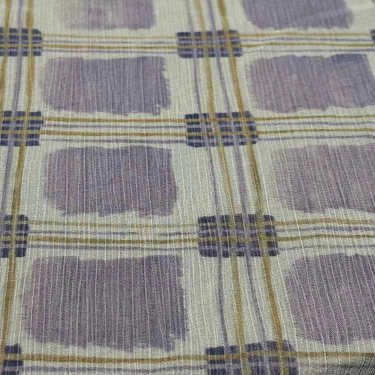 Crinkle Polyester Good Hand Feeling Fabric